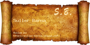 Suller Barna névjegykártya
